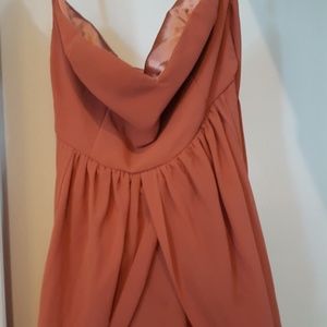 Salmon/coral long flowy dress